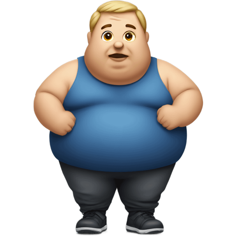 a very fat person emoji