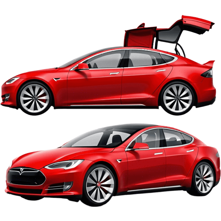 Tesla Model S - Tesla (Model Year: 2022) (Iconic colour: Red) emoji