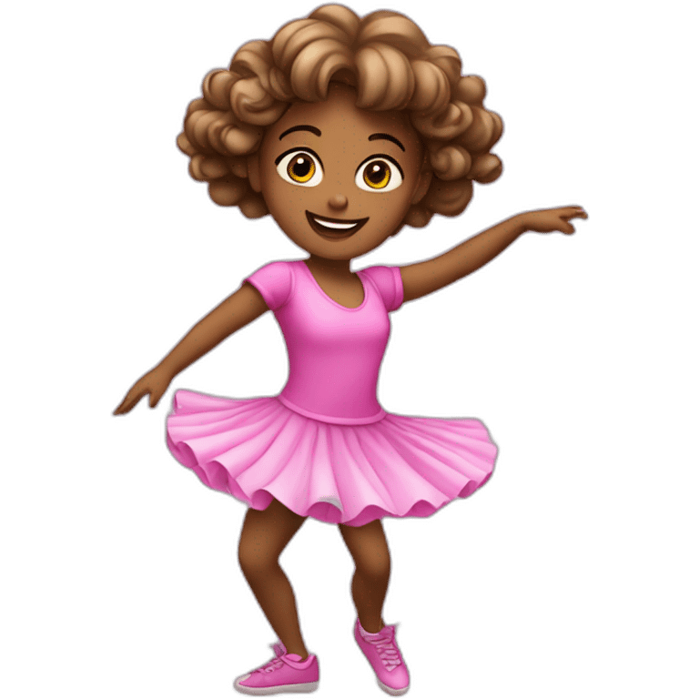 dancing girl in pink emoji