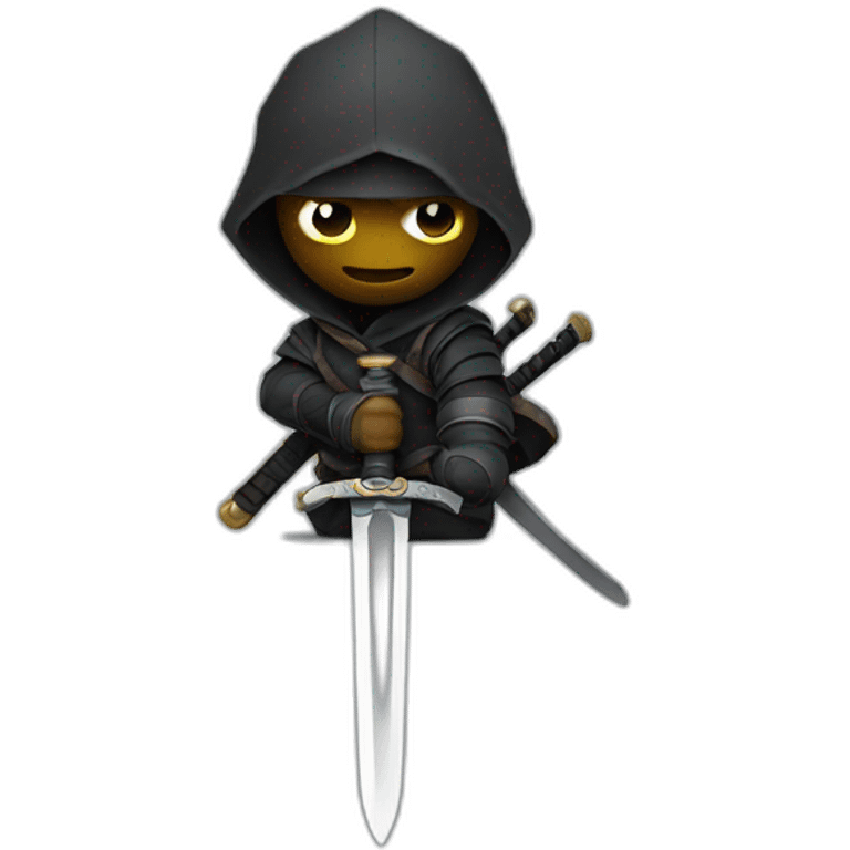 github mascot, with a ninja sword emoji