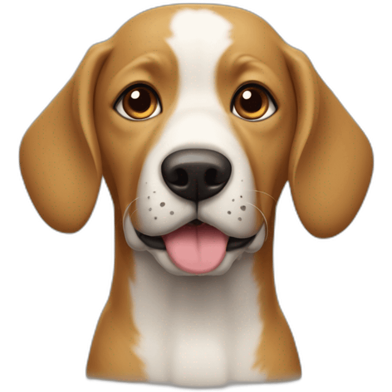 Un chien avec un visage d'etre humain emoji