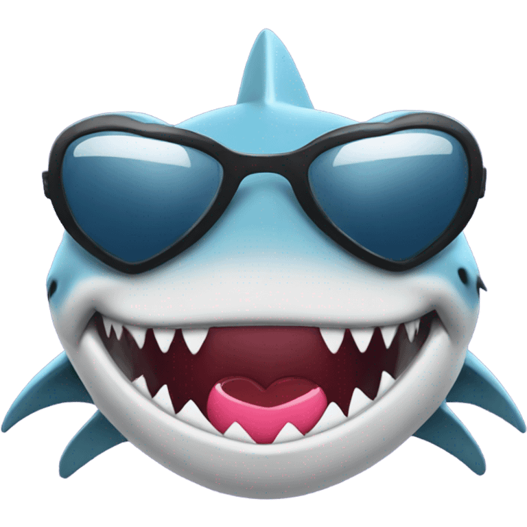 shark with heart glasses emoji