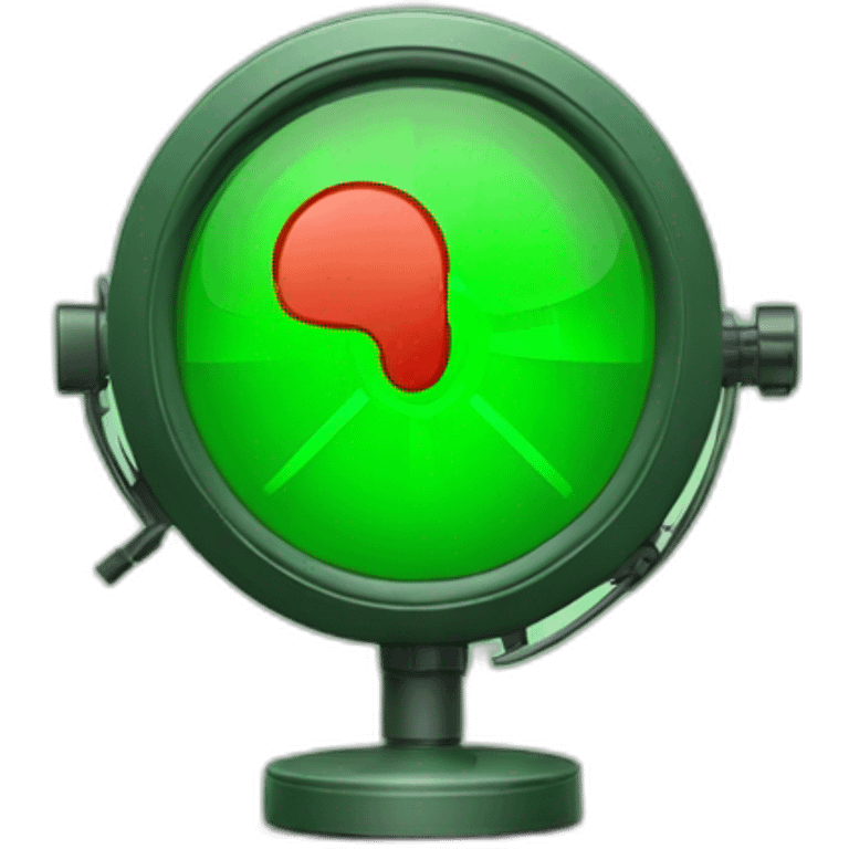 green radar scope with a red question mark ping emoji