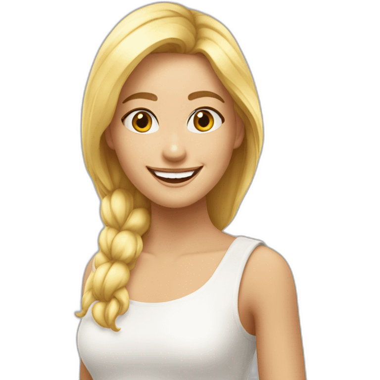 uen fille blonde avec des ailes et un jolie sourire emoji