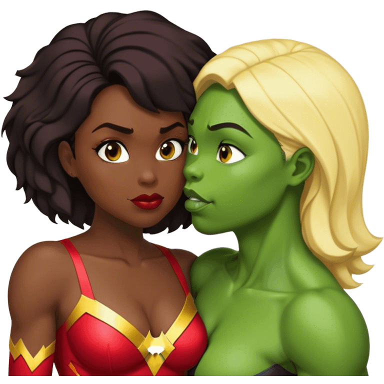 The Flash in Kiss She Flash Girl Romantic Hulk "3d Emoji Old" emoji