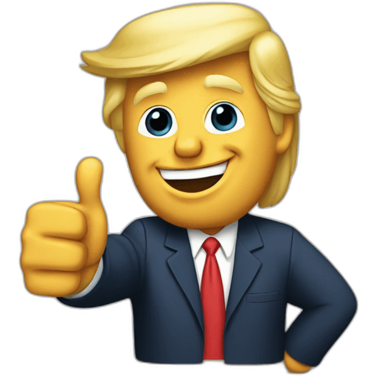 Donald trump gives a thumbs up emoji