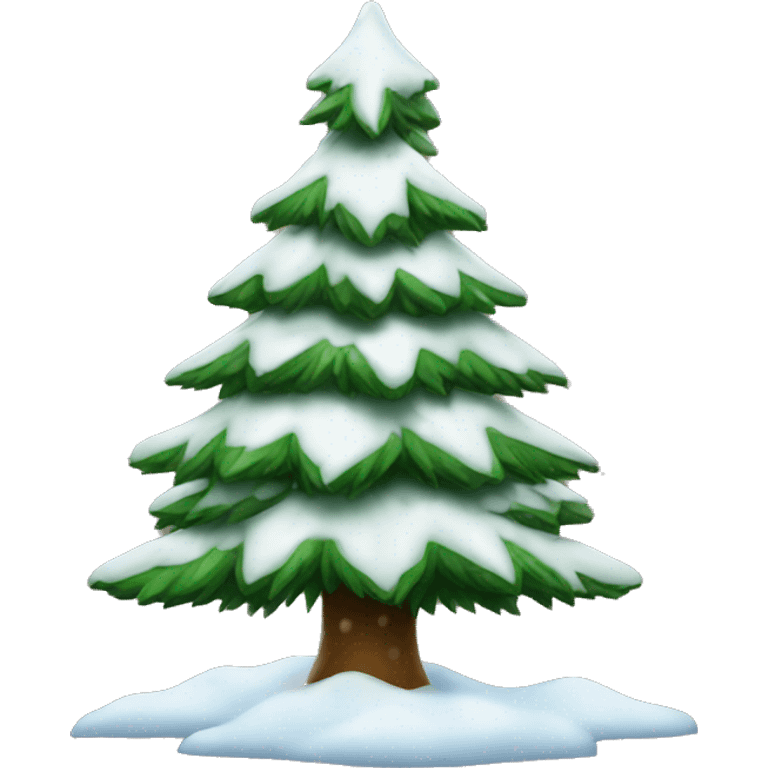 Christmas tree with snow  emoji