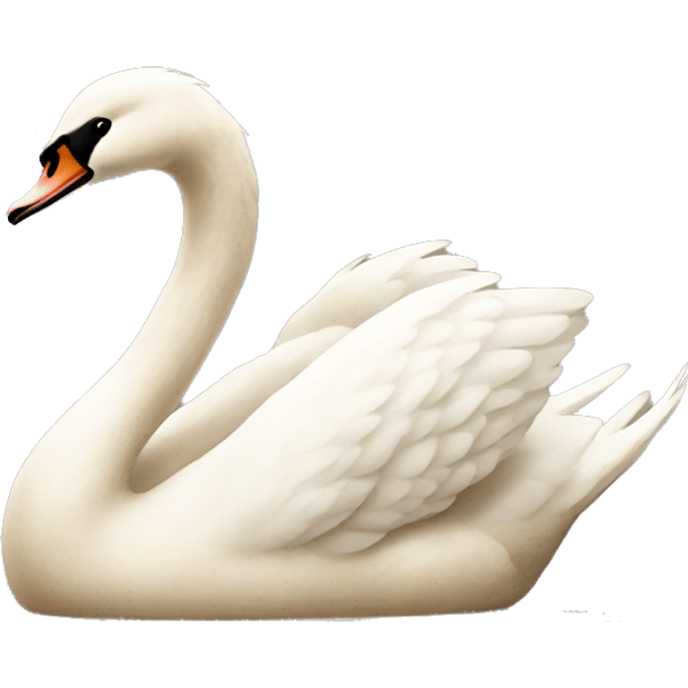 Beige swan  emoji