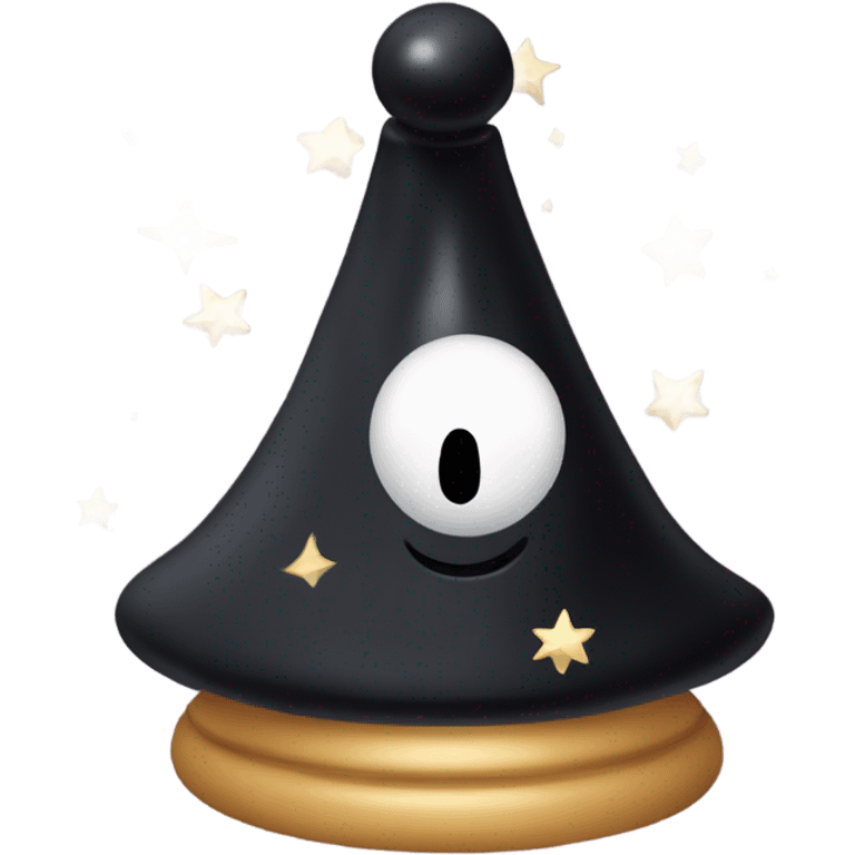 an awesome black chess pawn with a wizard hat emoji