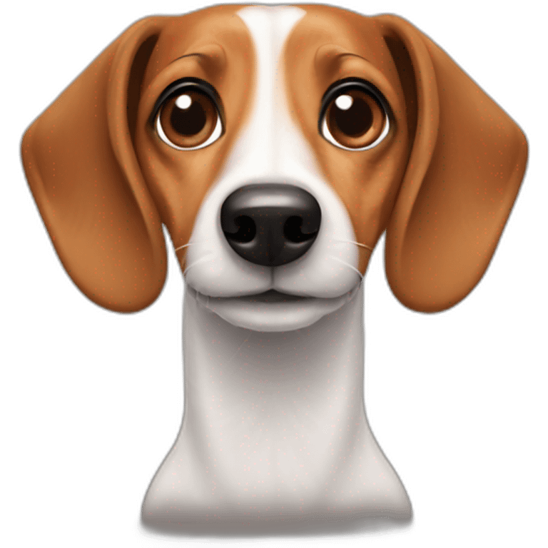 jack russel dachshund face front emoji