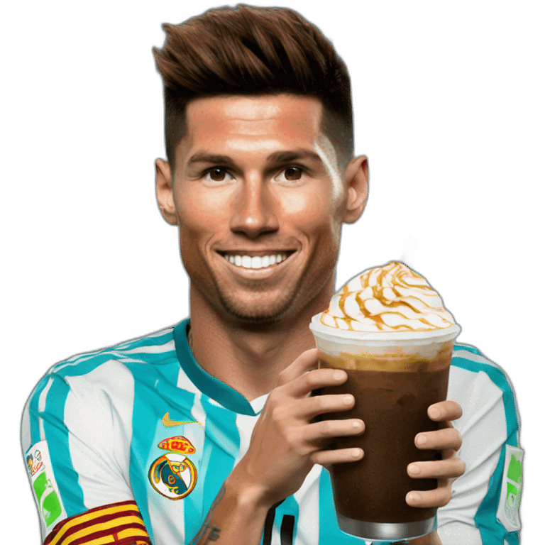 Ronaldo frappe messi emoji