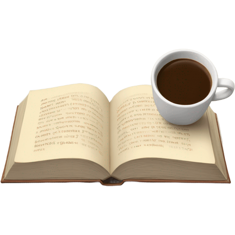 Coffee reading a book emoji