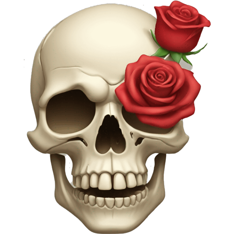 skull with a rose emoji