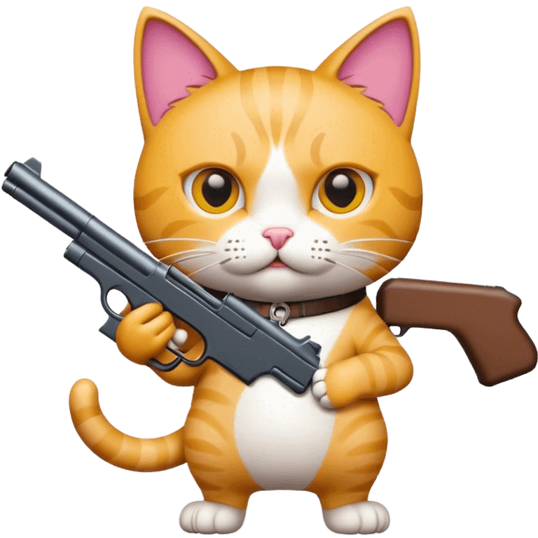 cat with gun emoji