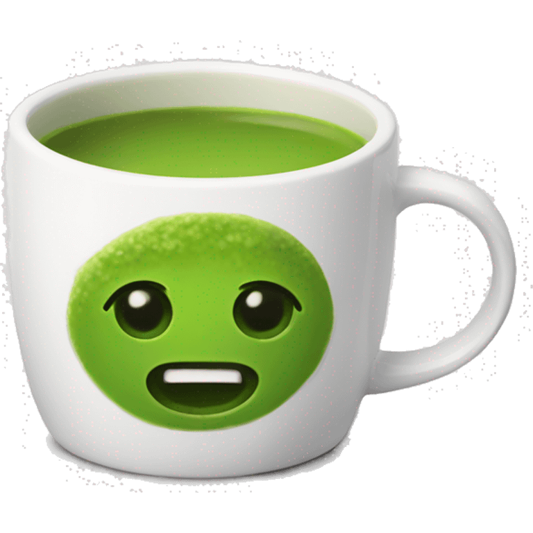 Matcha in a white mug emoji