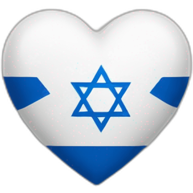 The flag of Israel with a heart emoji