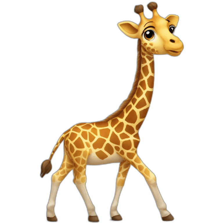 Giraffe-mit-Ballett-rock emoji