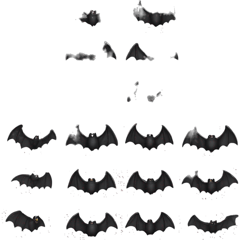 Black Bat wings only wings  emoji