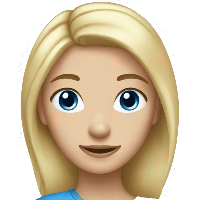 girl with blonde hair and blue eyes  emoji