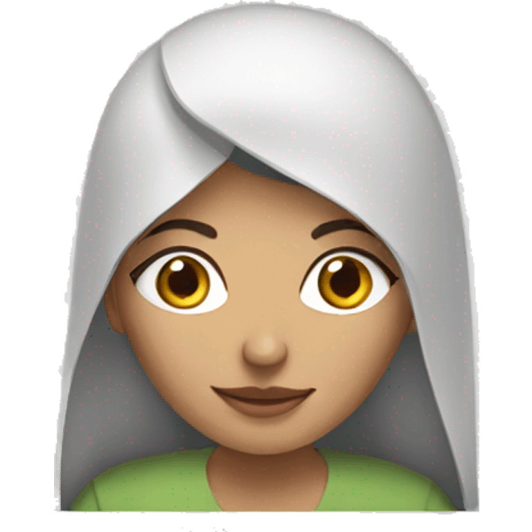 PAKISTANI WOMAN WITH A WHITE CARDBOARD emoji