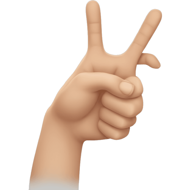 Two hands with the first hand has thump and pointer finger up the rest closed.  The second hand thumb pointer and middle finger up the rest down  emoji