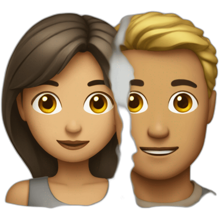 Une femme avec un visage d'homme emoji