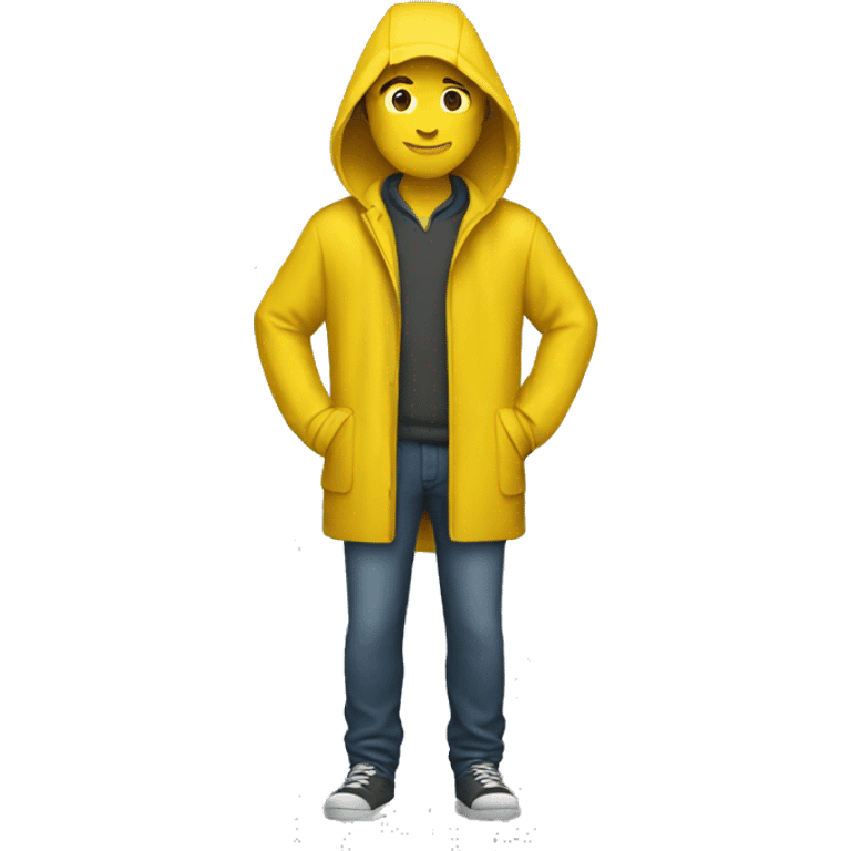 yellow raincoat without hood emoji