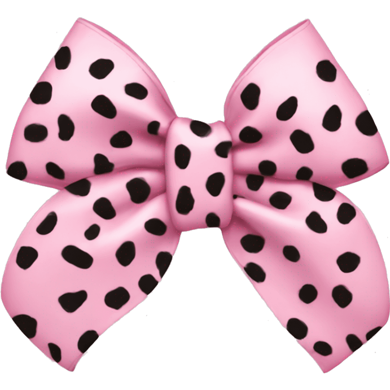 Light Pink cheetah print bow emoji