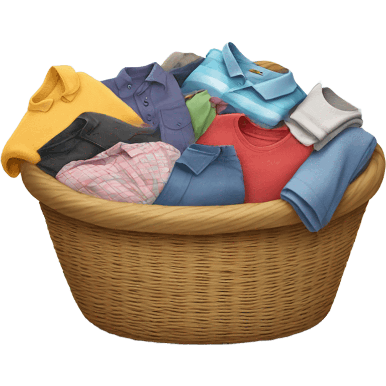 Huge pile of laundry in basket  emoji