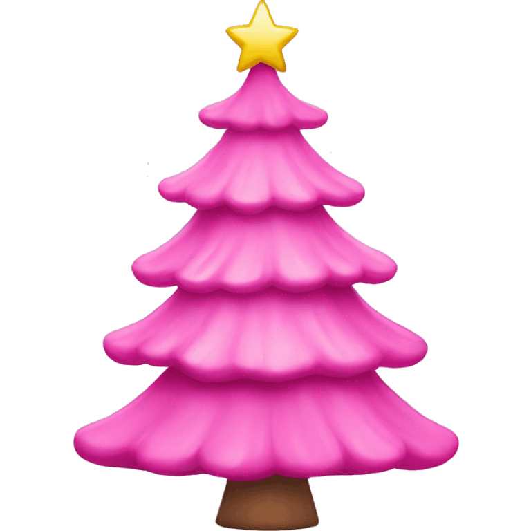 Pink Christmas tree  emoji