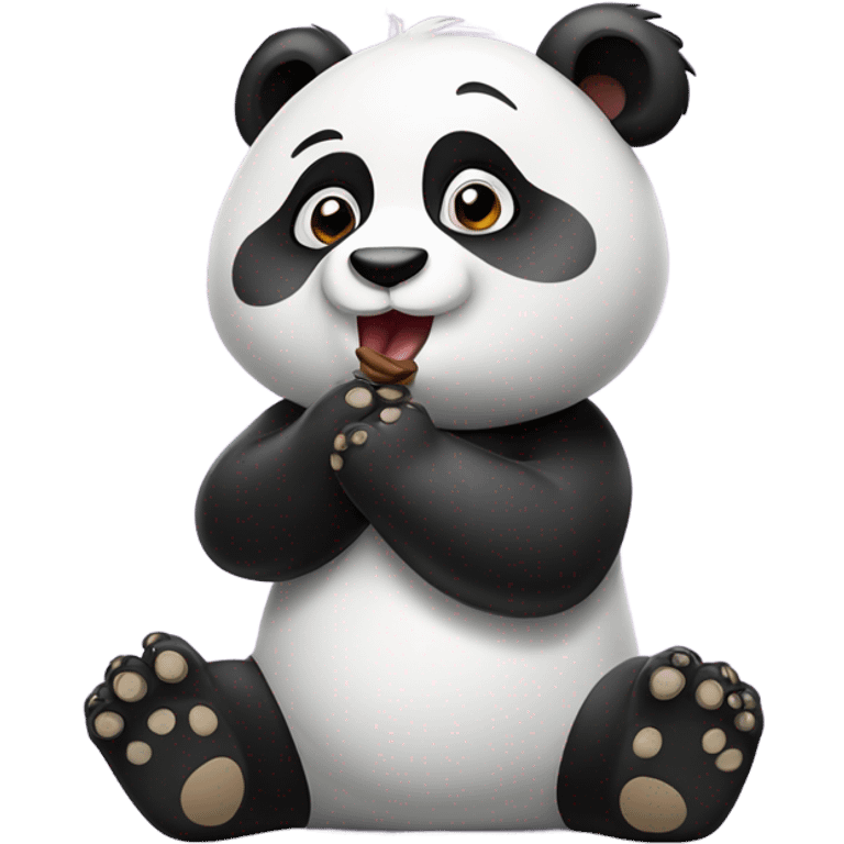 Panda blowing kisses emoji