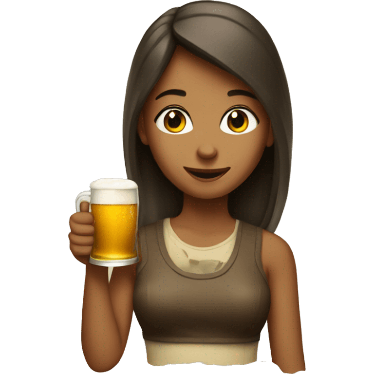 girl with beer  emoji