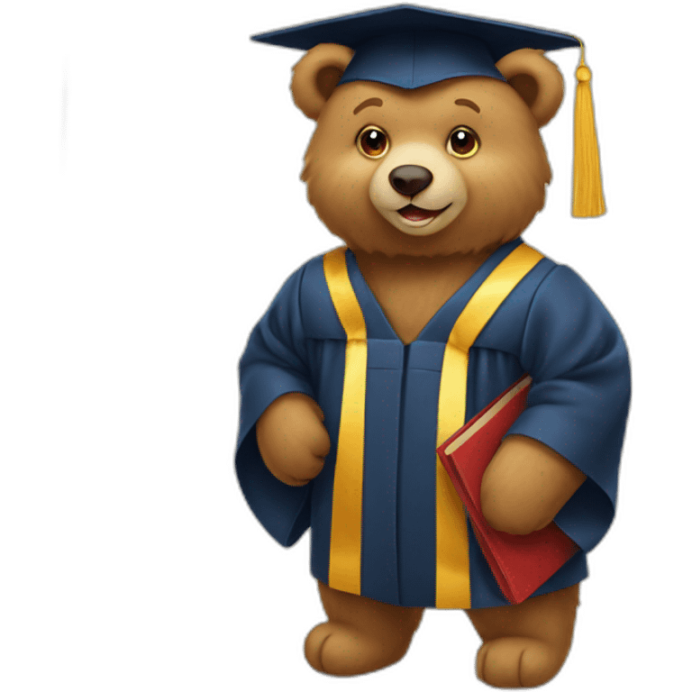 Graduation bear emoji