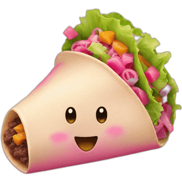 pink taco emoji