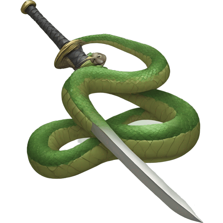 Snake wrapped around sword  emoji