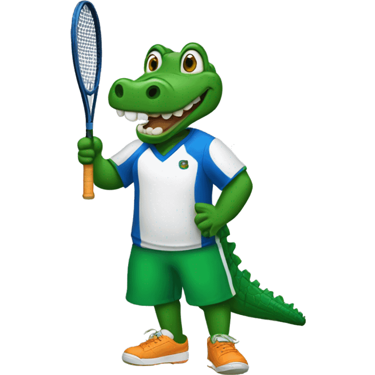 Gator with tennis racket emoji