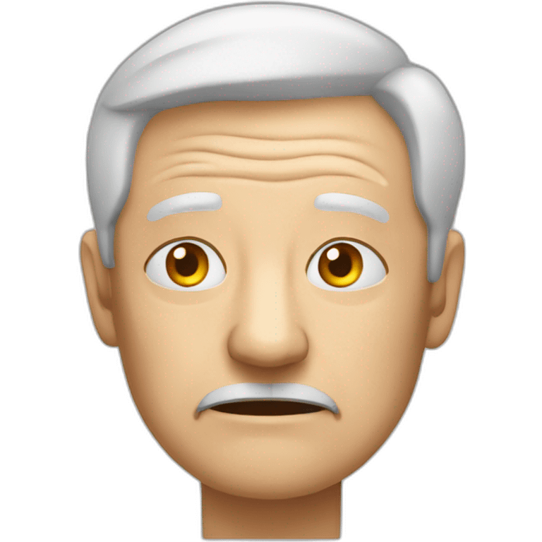 elderly person under stress emoji