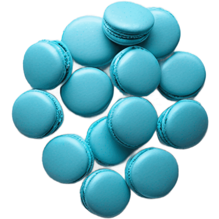 Blue Macarons on a white plate emoji