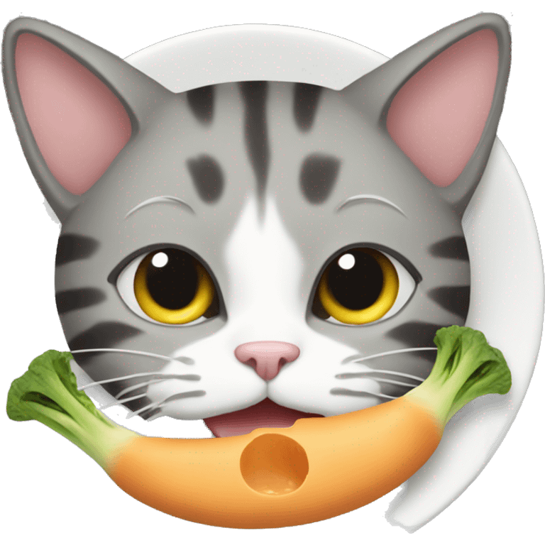  cat eating  emoji