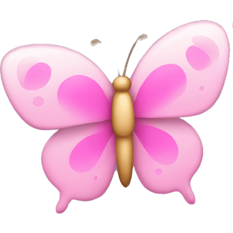 A pink butterfly with bubbles around it  emoji