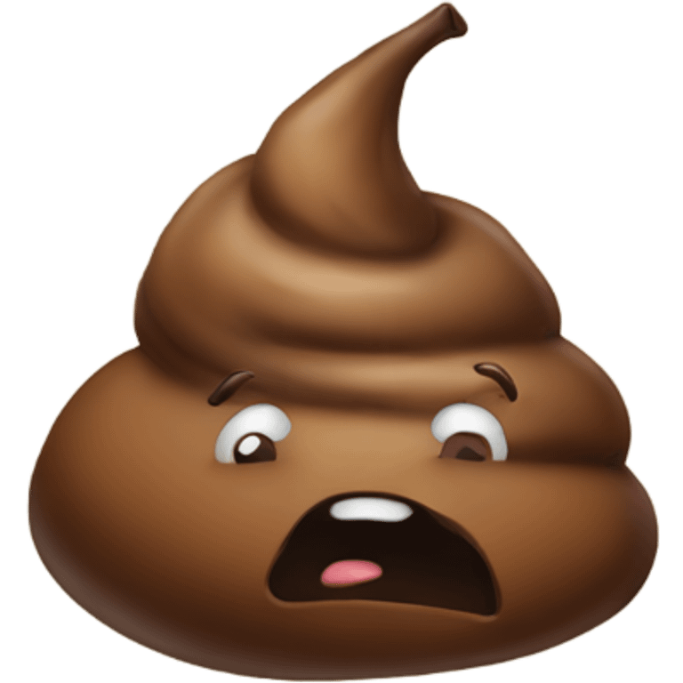 A piece of poop walking on a hike emoji