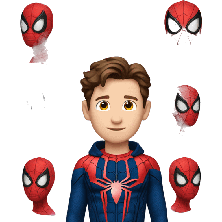 tom holland with spiderman costume emoji