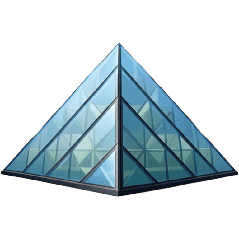 Louvre Museum Landmark Emoji – Showing the glass pyramid entrance with the historic palace in the background. emoji