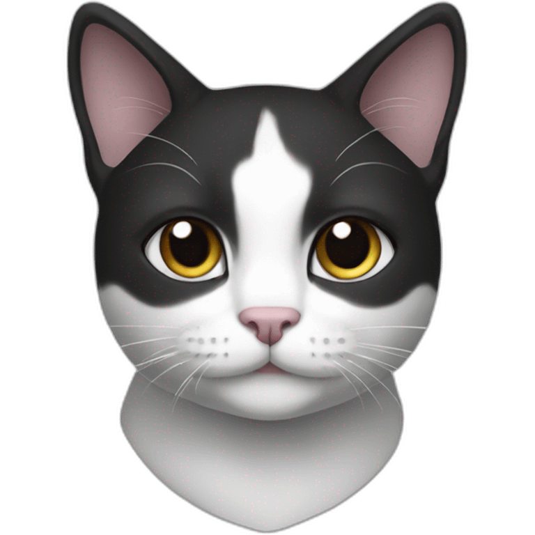 Cat black and White emoji