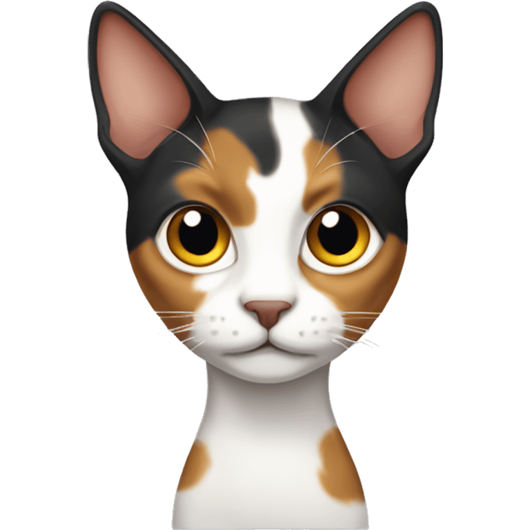 Skinny calico cat emoji