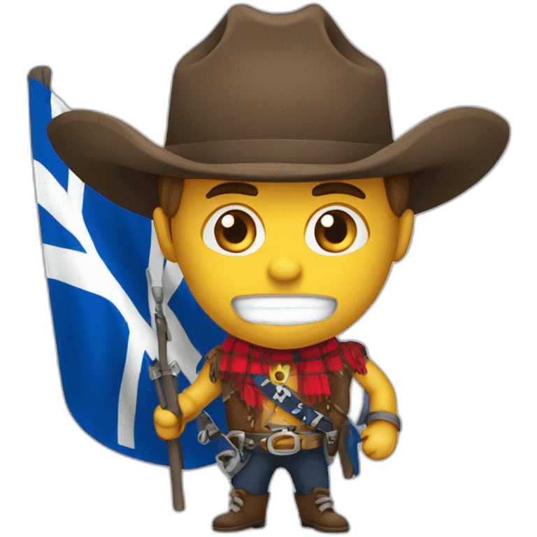 cowboy with flag of Scotland emoji