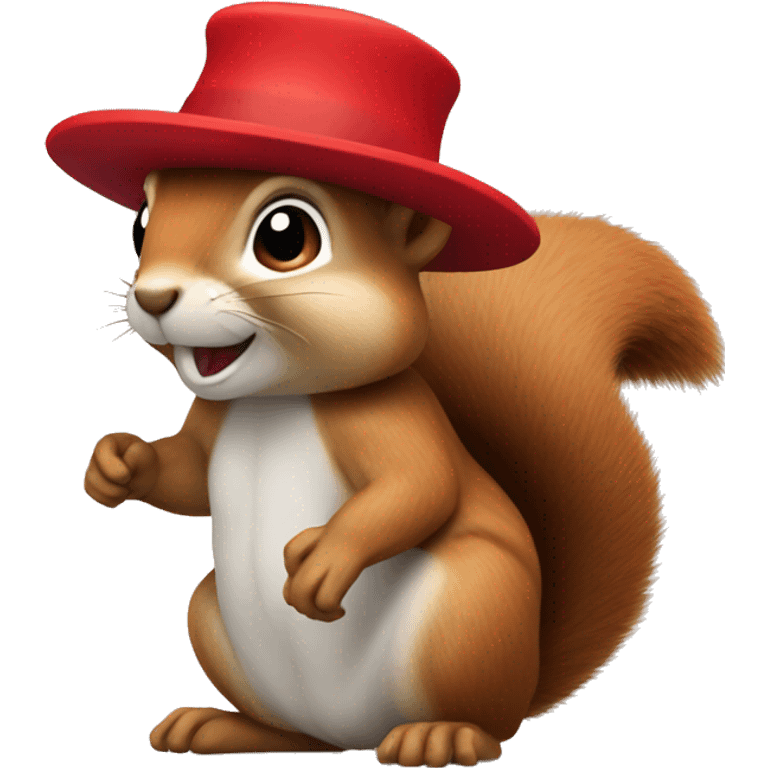 squirrel with red hat emoji