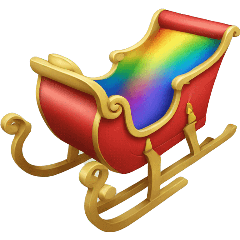 Rainbow sleigh emoji