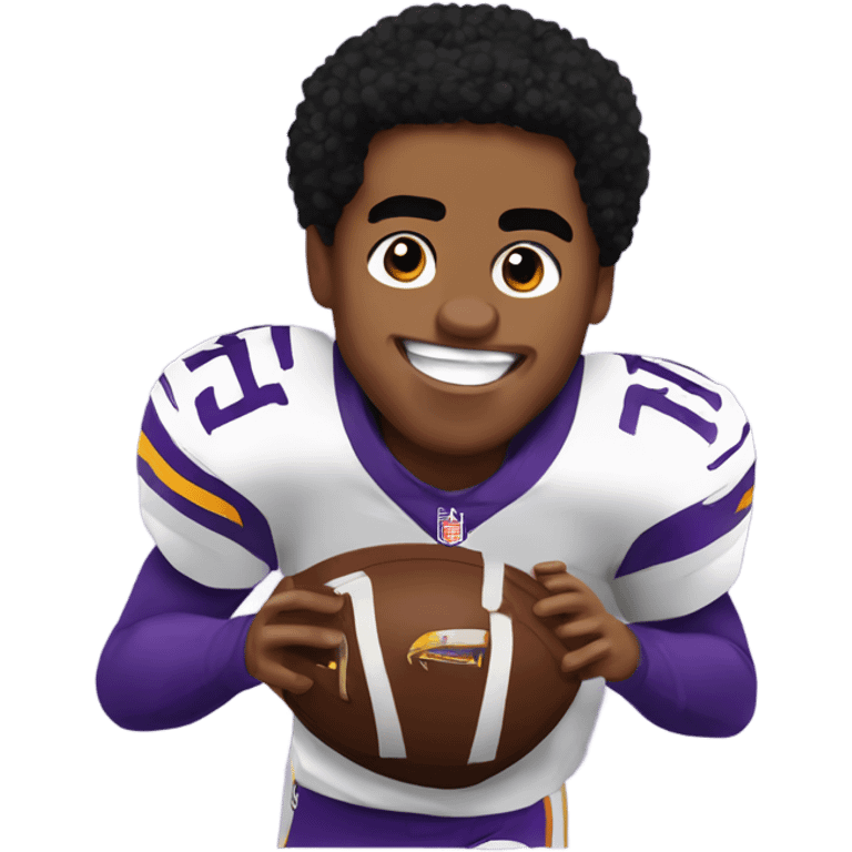 Minnesota vikings wide receiver Justin Jefferson super hyped winning the Super Bowl  emoji