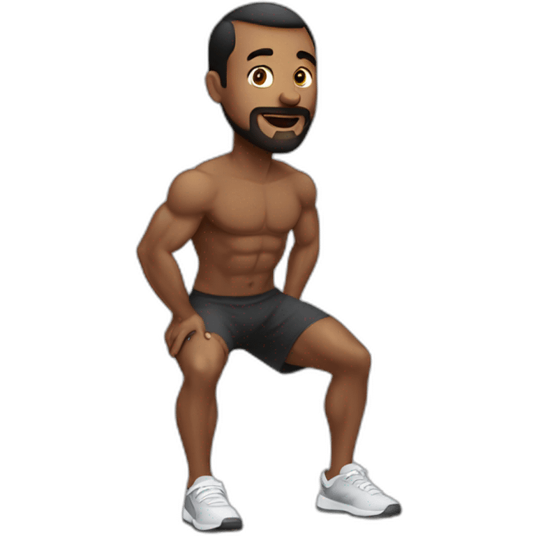 Man doing squats workout emoji